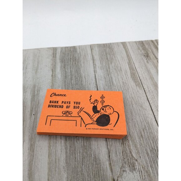 Vintage 1961 Monopoly Replacement Cards Chance Community Chest - Picture 2 of 6